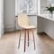 Armen Living Arabela 26" Cream Faux Leather and Walnut Wood Swivel Bar Stool LCAABAWACR26 - alternate 10